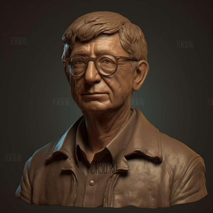 bill gates 1 stl model for CNC